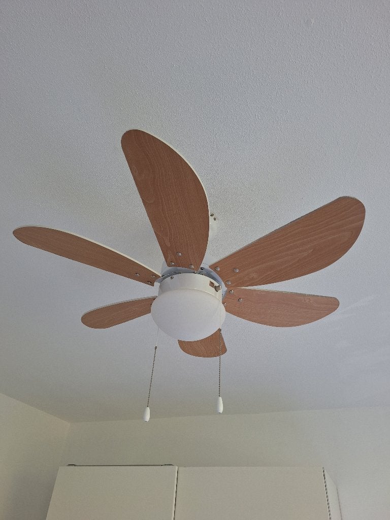 Plafondventilator met verlichting, Witgoed en Apparatuur, Ophalen, Zo goed als nieuw, Plafondventilator