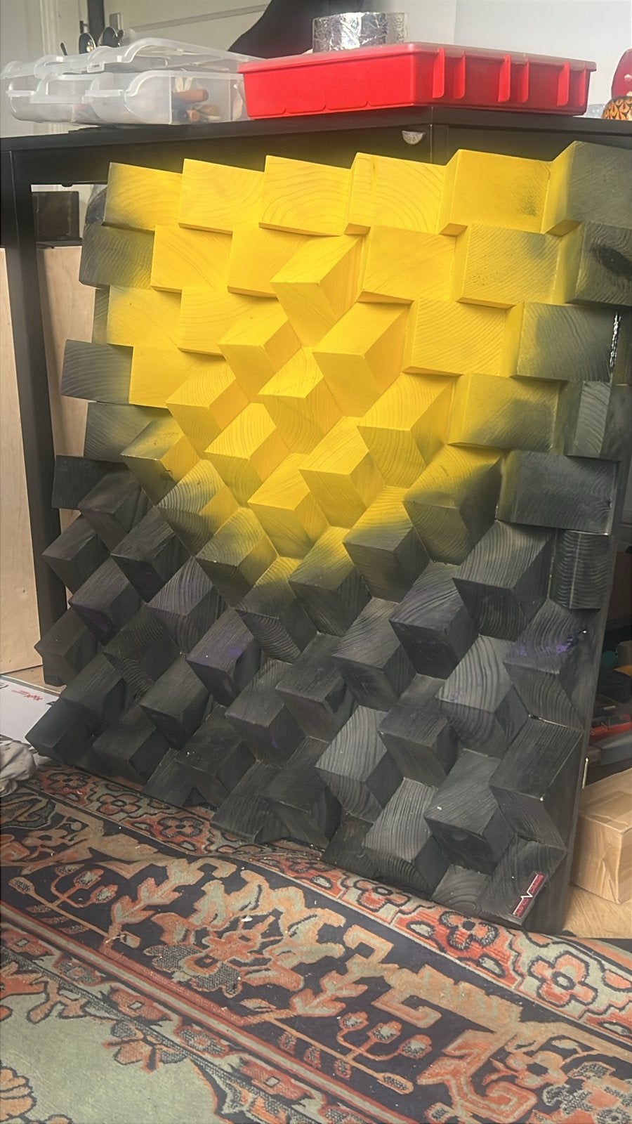 Perfect Acoustic Diffuser Panelen - Geel & Grijs/Zwart, Ophalen, Gebruikt