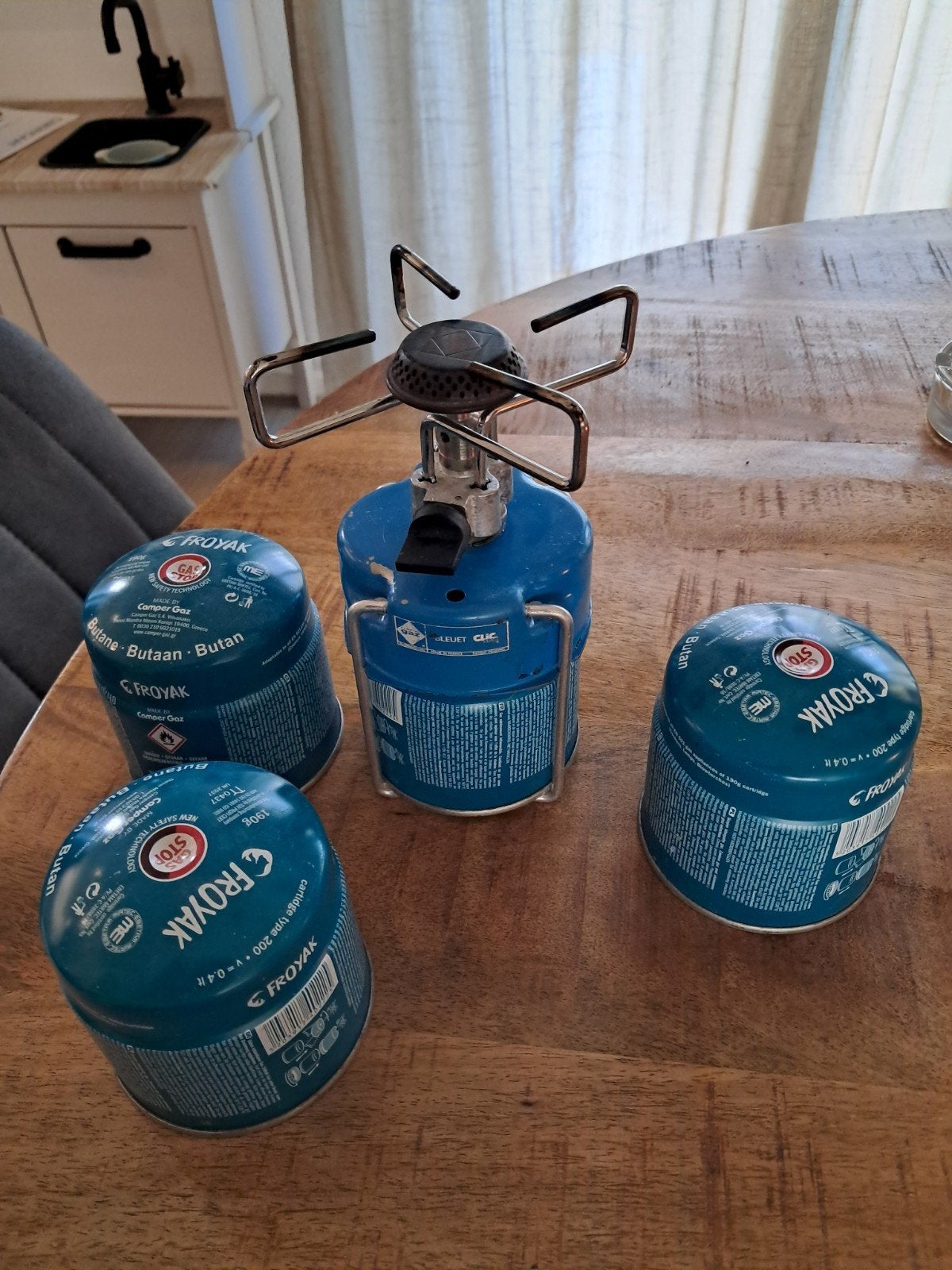 Camping gaz, bleuet , clic stop, Ophalen of Verzenden