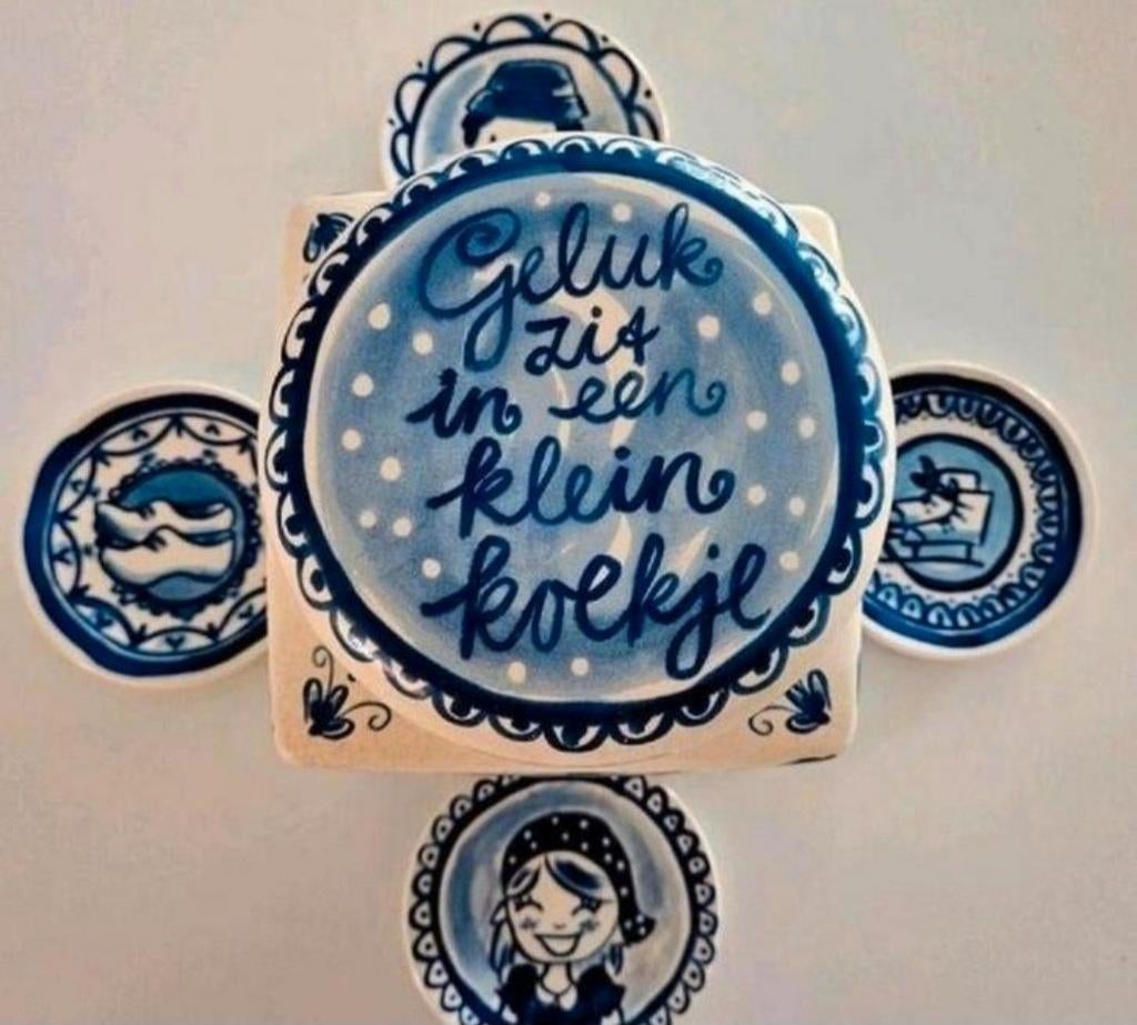 Blond Amsterdam Delfts Blond voorraadpot en petitfours, Sieraden, Tassen en Uiterlijk, Ophalen, Nieuw