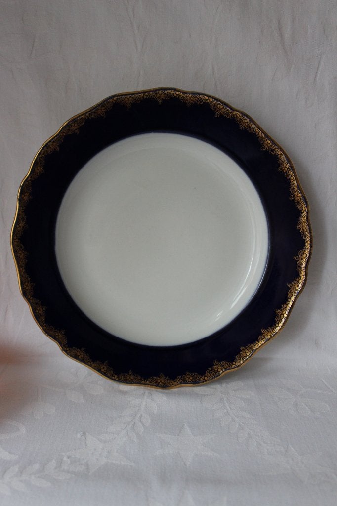 Antiek Meissen cobalt blauw en goud rand bord 1924-1934, Antiek en Kunst, Antiek | Porselein, Ophalen of Verzenden