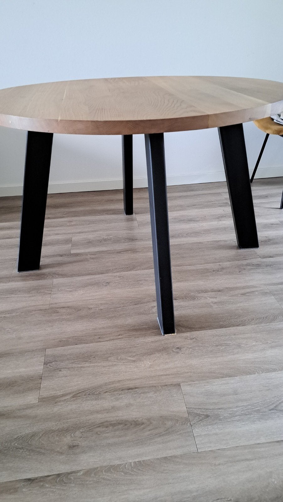 grenen ronde eetkamertafel, Huis en Inrichting, Ophalen, Gebruikt, Rond, Vier personen