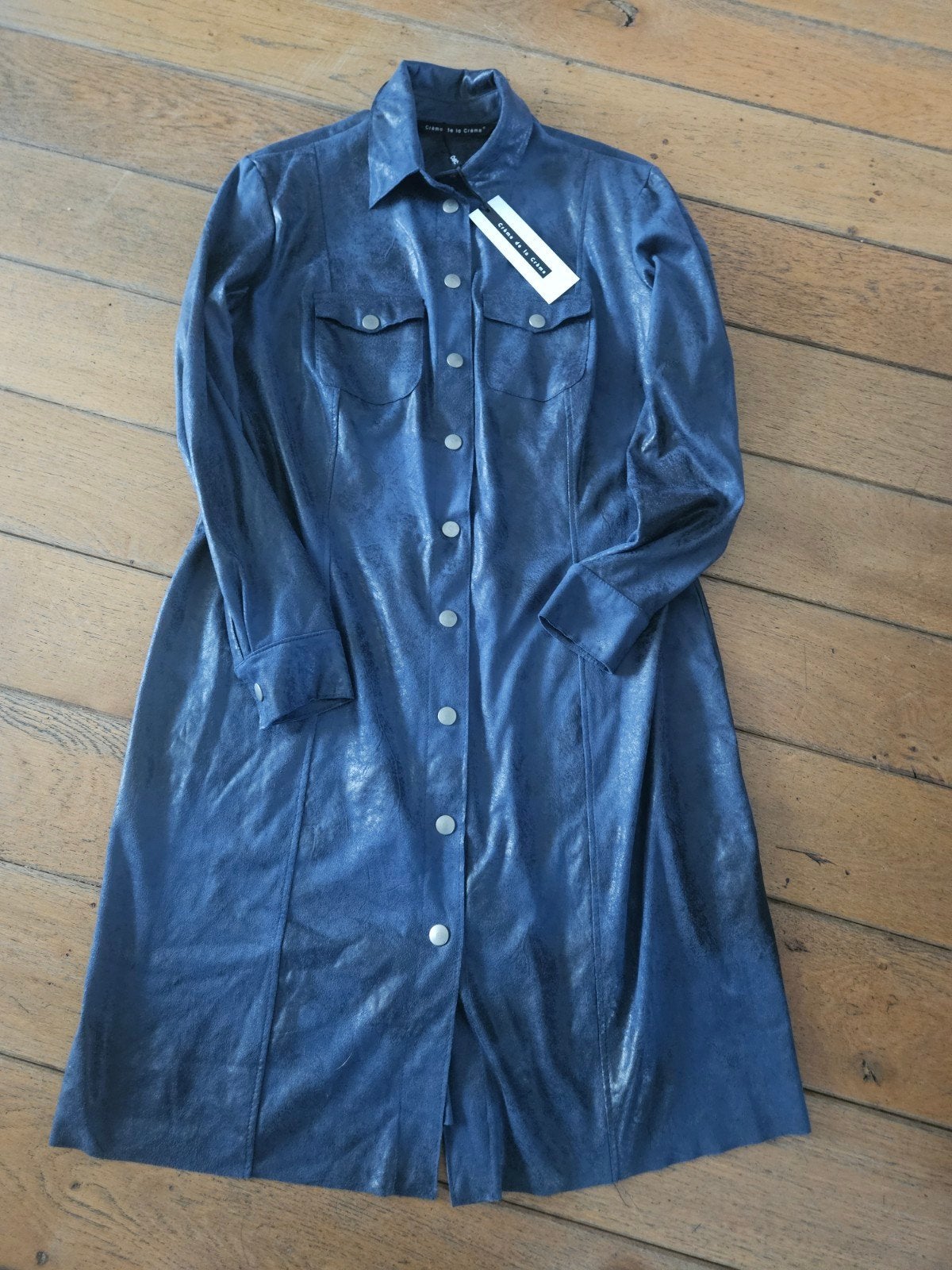Crème de la Crème jurk/jas maat xl, Kleding | Dames, Blauw, Maat 42/44 (L), Crème de la Crème, Nieuw