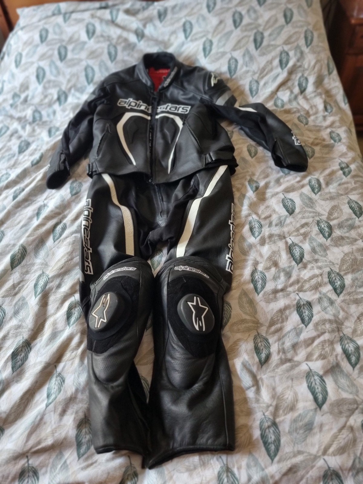 Alpinestars Leren Motorpak (Jas en Broek) - maat 62, Motoren, Ophalen of Verzenden, Alpinestars, Tweedehands, Heren