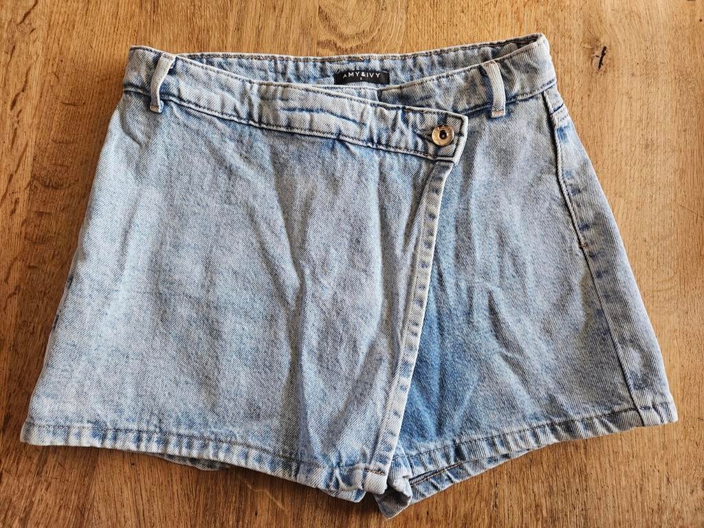Skort / rokbroekje spijkerstof Amy & Ivy maat S, Kleding | Dames, Blauw, Ophalen of Verzenden, Maat 36 (S), Boven de knie