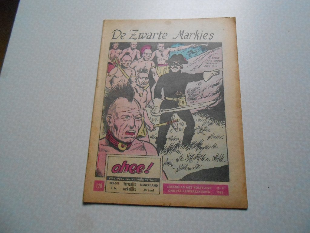 Ohee 128 De zwarte markies 1965., Boeken, Eén stripboek, Ophalen of Verzenden, Gelezen