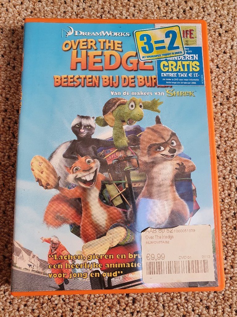 Over The Hedge - Beesten Bij De Buren DVD, Gebruikt, Animatie, Amerikaans, Ophalen of Verzenden