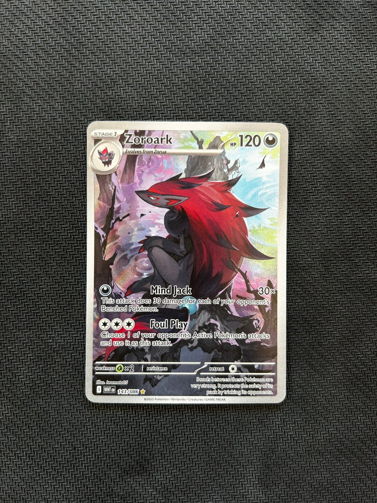 Zoroark 143/086 White Flare, Ophalen of Verzenden, Zo goed als nieuw, Losse kaart, Foil