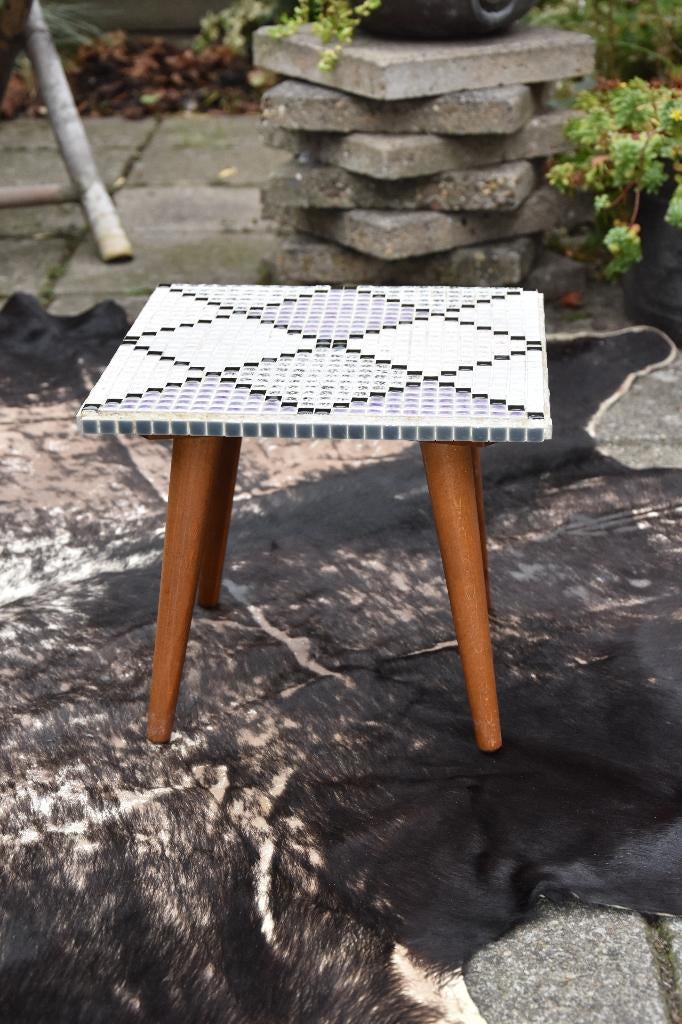 Vintage Bijzettafel met Mozaïek Tegeltjes, Ophalen