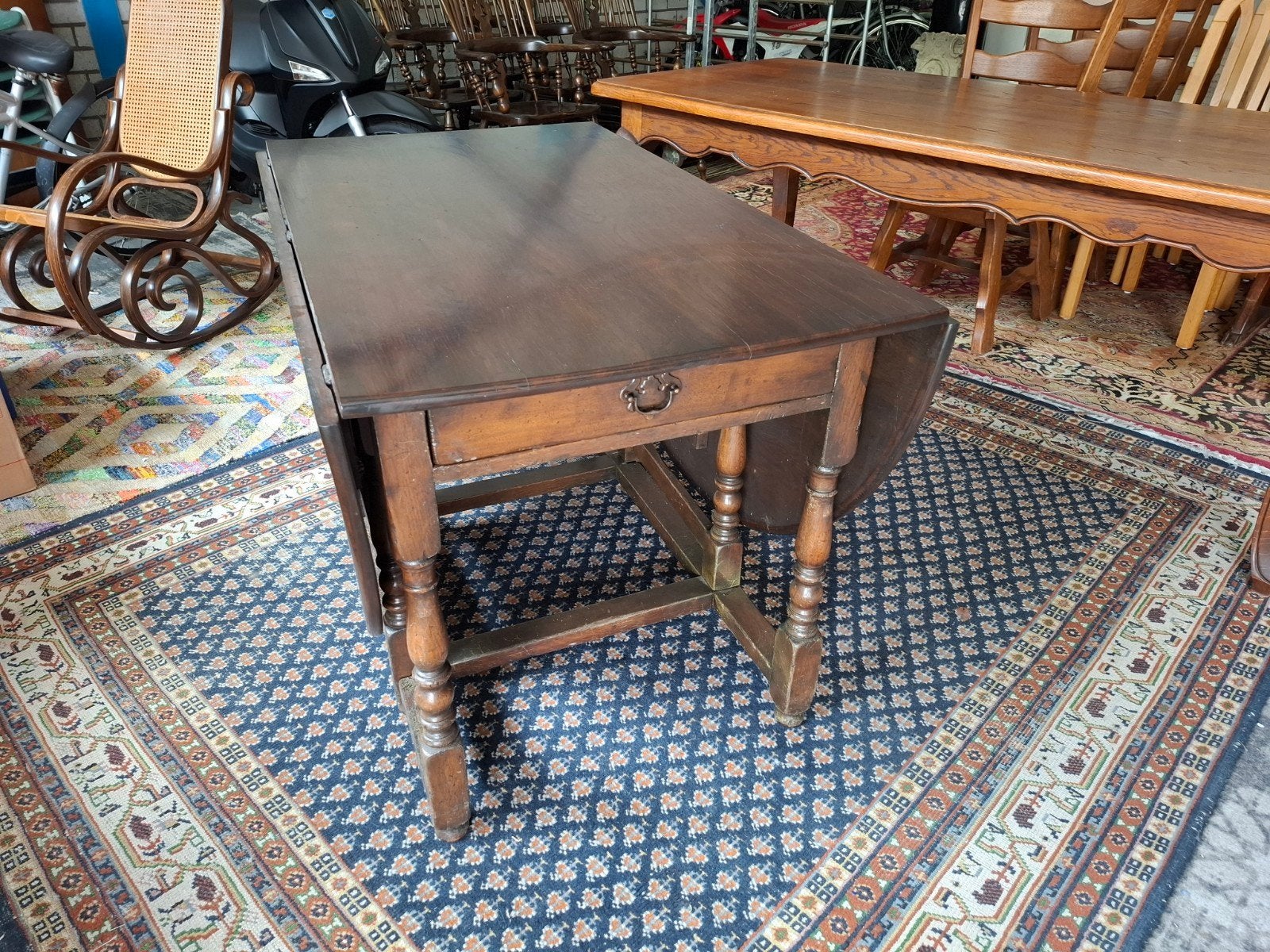 Vintage RAC Gateleg tafel massief eiken. Zie omschr,, Ophalen