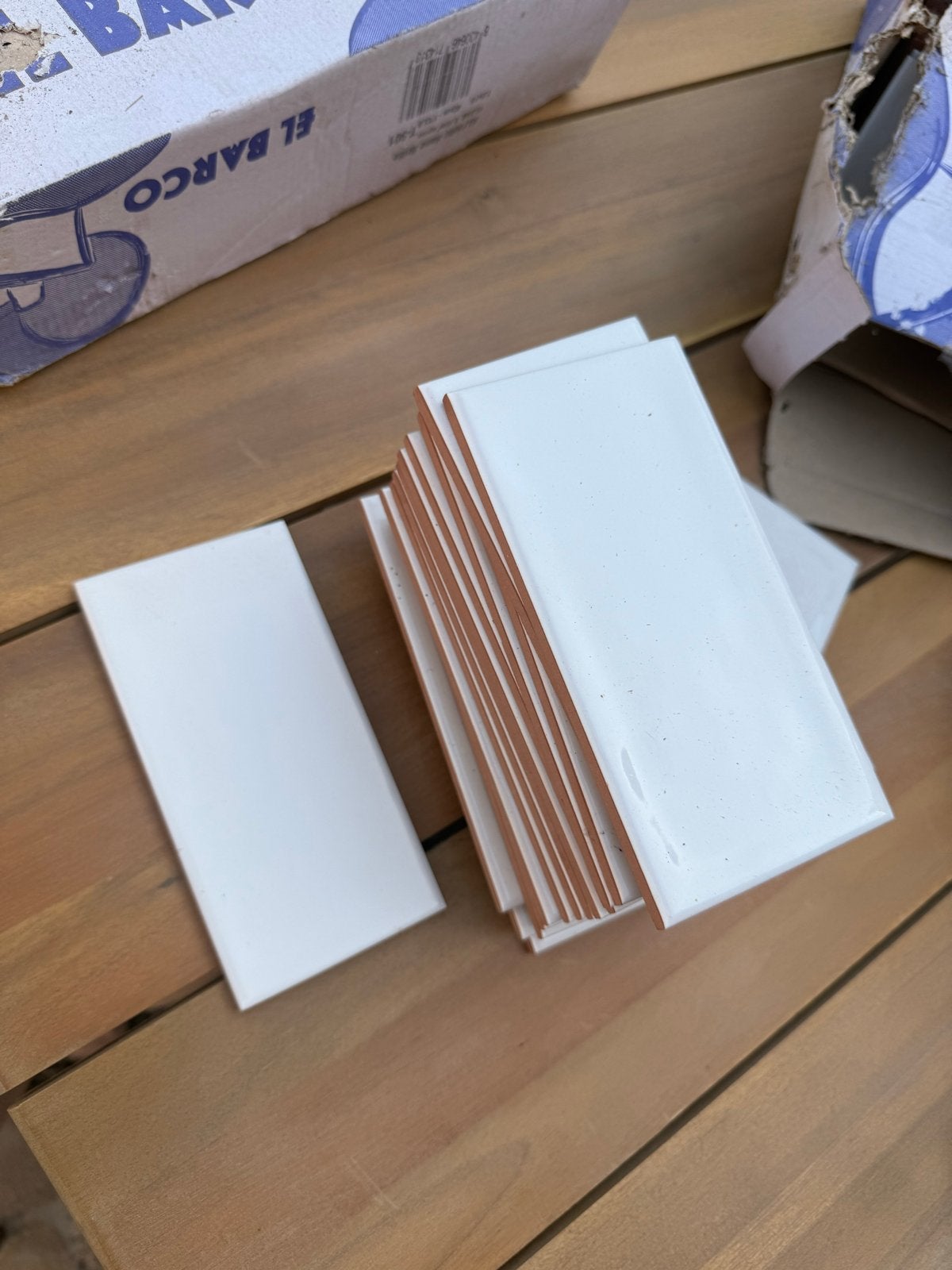 Witte tegeltjes 7.4 x 15 cm, Ophalen, Nieuw, Minder dan 20 cm, Minder dan 5 m²