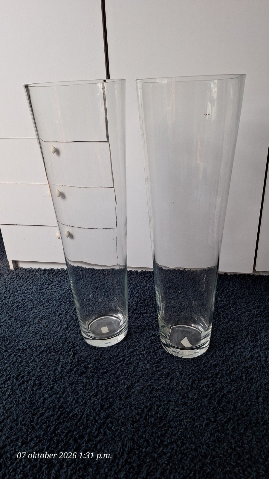 Vazen, Ophalen, Glas