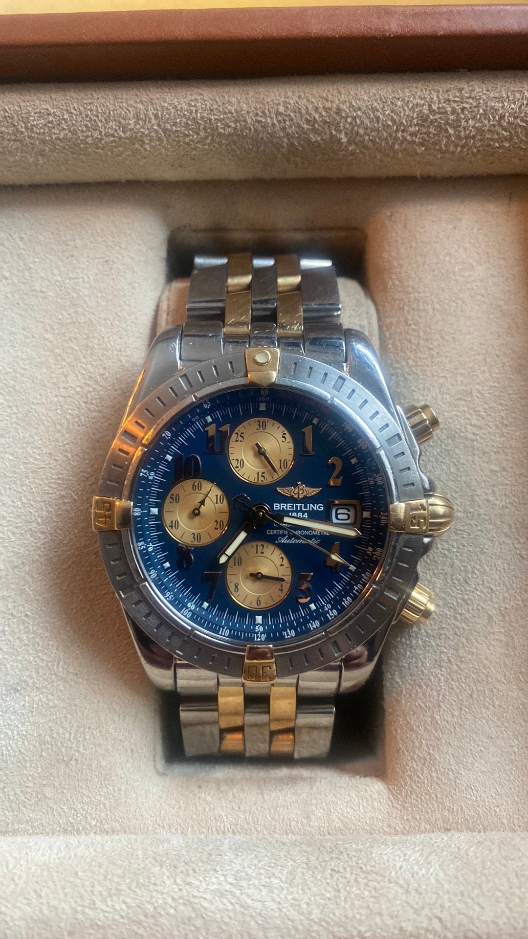 Breitling b13356 Chronomat evolution, Sieraden, Tassen en Uiterlijk, Horloges | Dames, Ophalen, Zo goed als nieuw, Staal, Overige merken