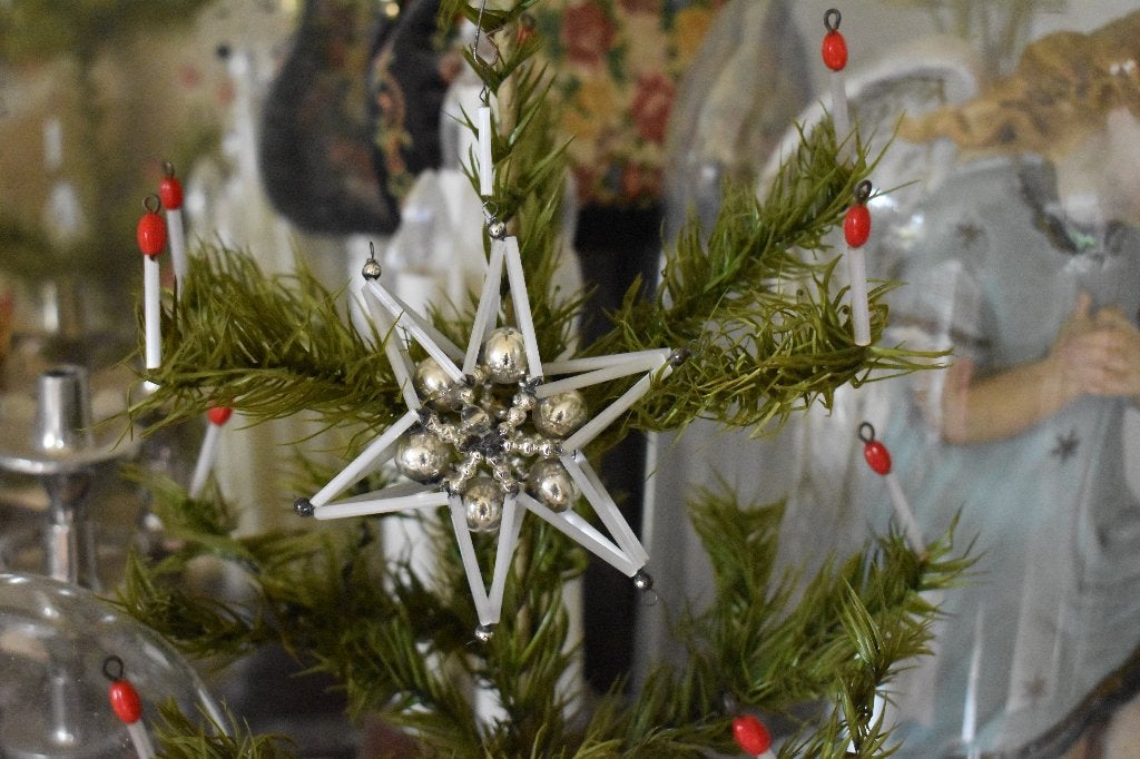 oude kerstbal ster gablonzer, Diversen, Ophalen of Verzenden, Gebruikt