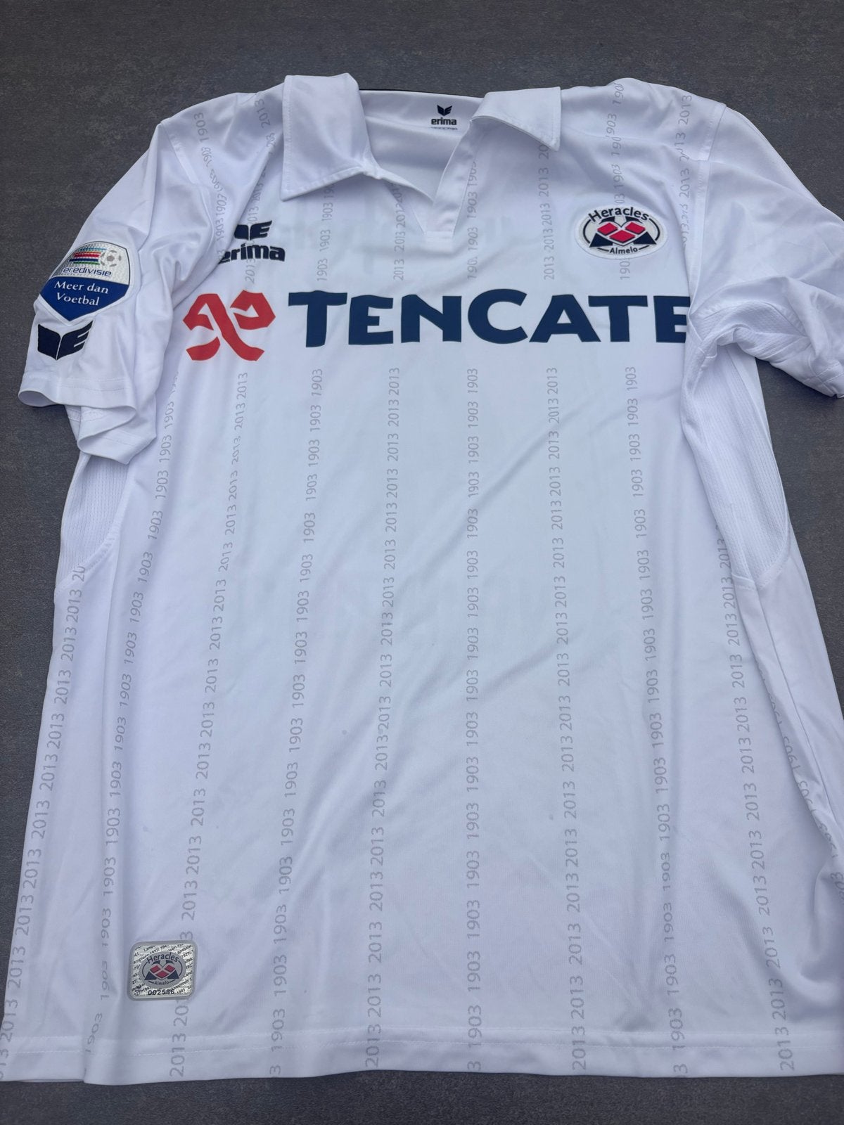Matchworn Heracles Almelo Shirt Veldmate #4, Maat L, Ophalen of Verzenden, Gebruikt, Shirt