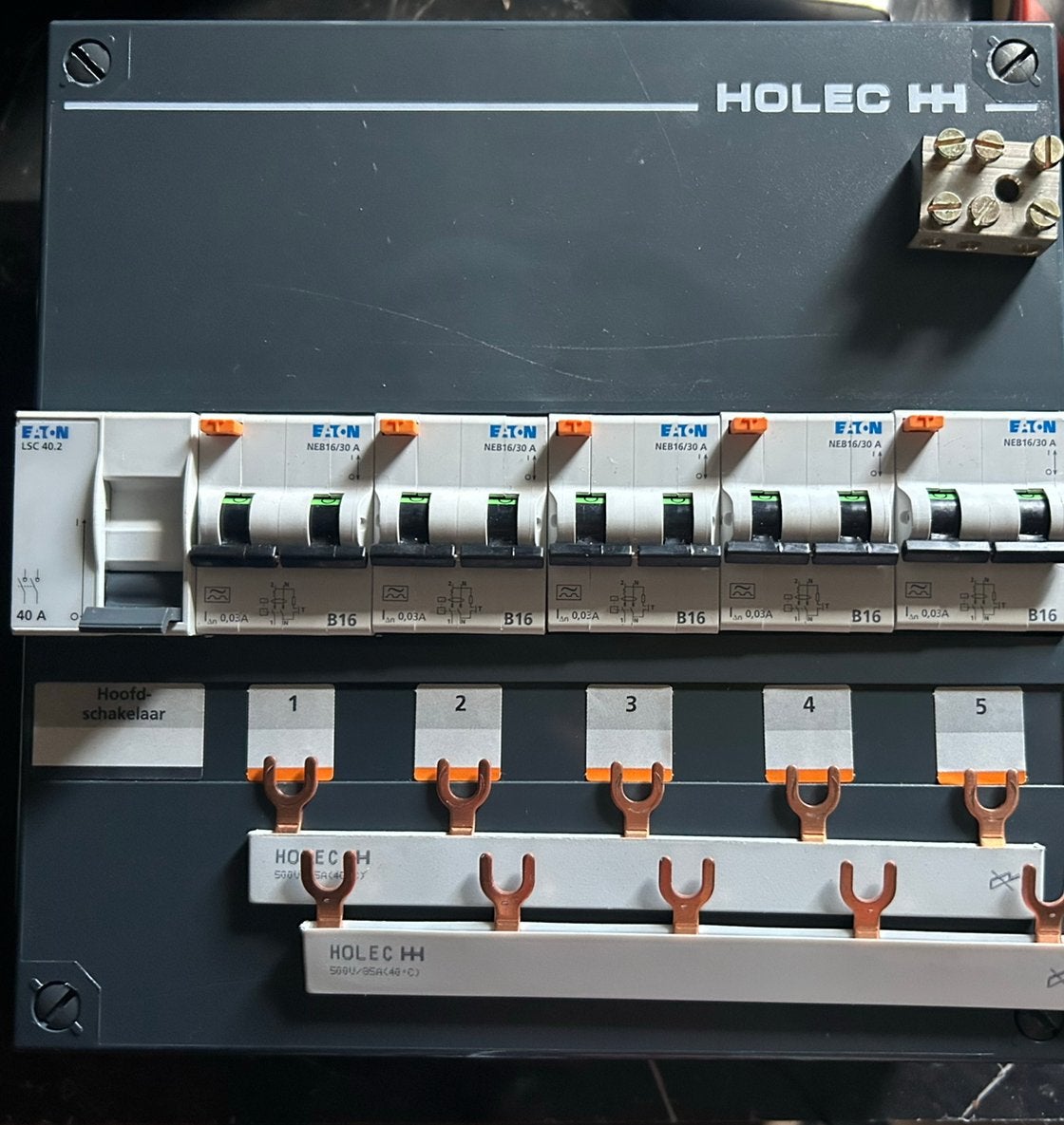 Groepverdeelkast Holec 1x din rail., Verzenden, Zo goed als nieuw, Eaton, Groepenkast
