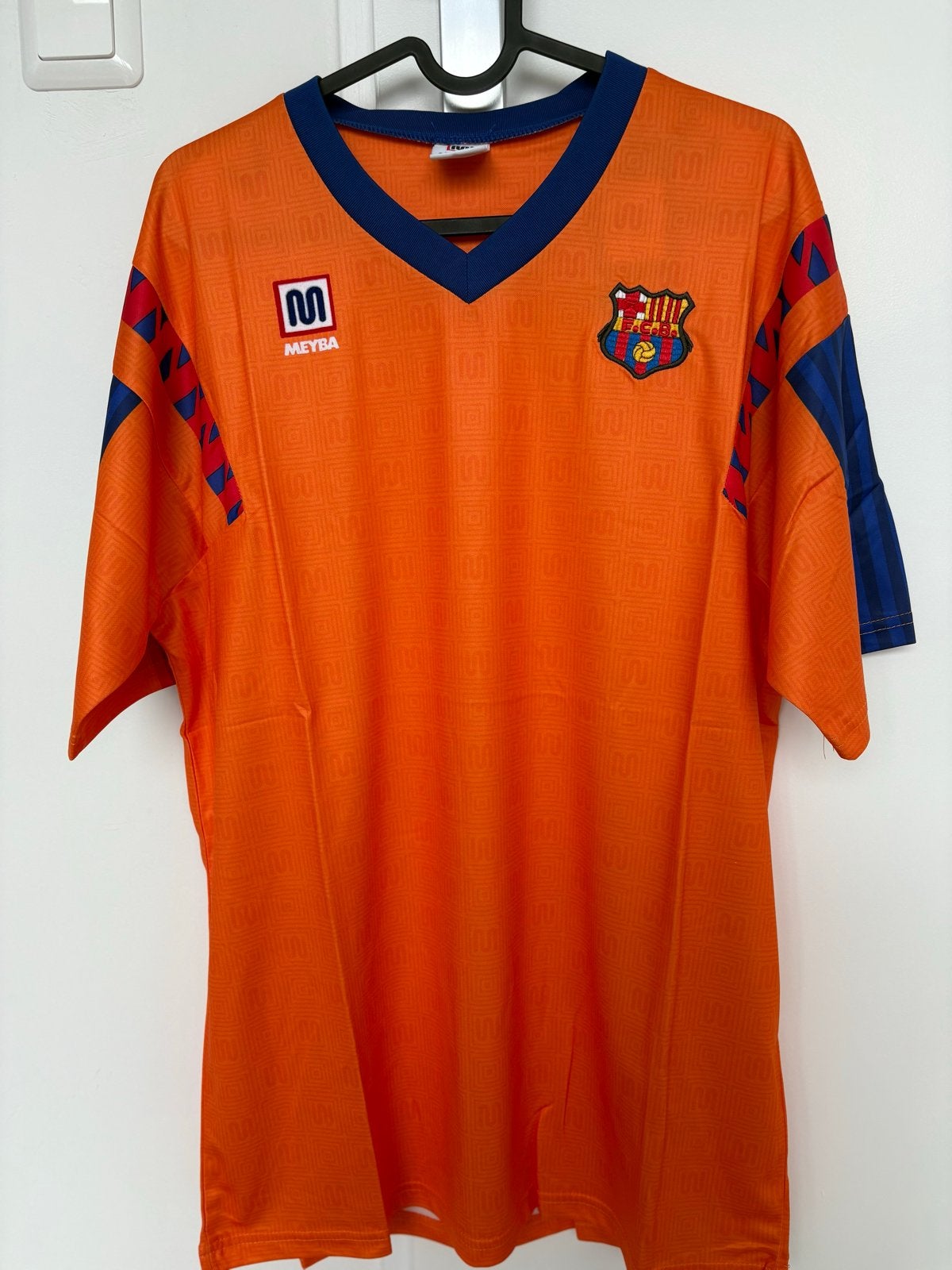 Retro Barcelona Koeman shirt - Oranje - large meyba cruyff, Maat 52/54 (L), Nieuw, Oranje, Ophalen of Verzenden
