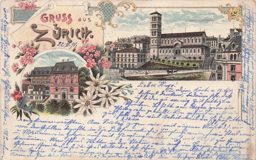 702-160-003 Zürich, Verzamelen, Ansichtkaarten | Buitenland, Verzenden, Voor 1920, Overig Europa