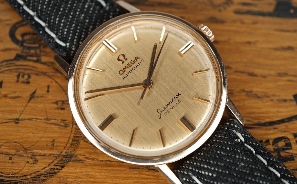 Omega Seamaster De Ville 18k rose gold ref.14905 SC-62, Sieraden, Tassen en Uiterlijk, Horloges | Heren, Leer, Omega, Polshorloge