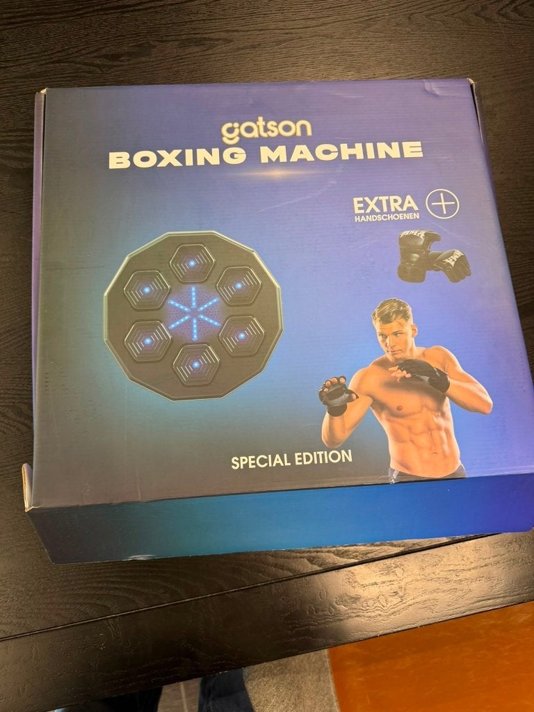 Boxing machine met ophangmateriaal en handschoenen, Sport en Fitness, Boksen, Ophalen of Verzenden, Nieuw, Bokszak