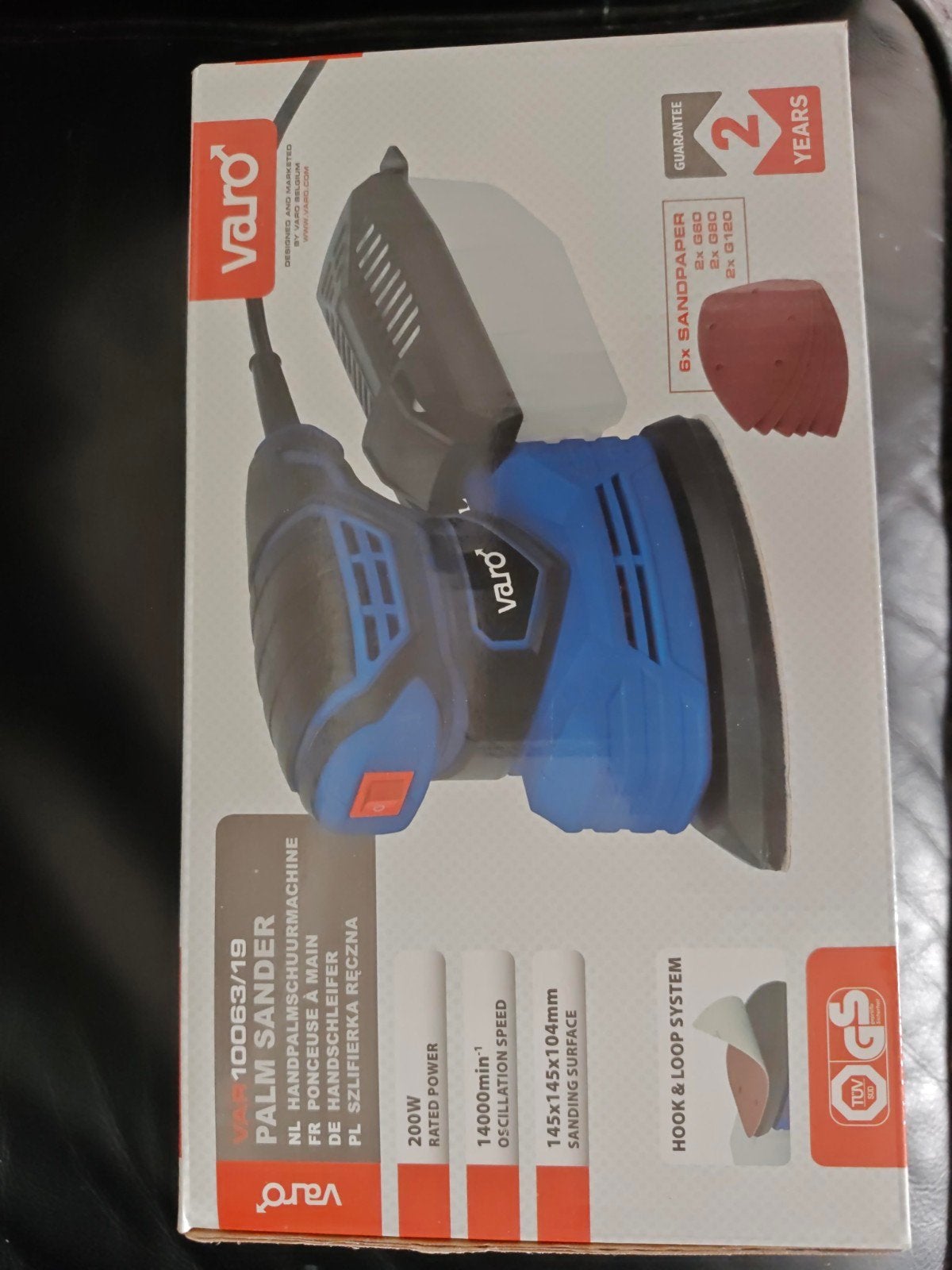 Varo Palm Schuurmachine 200W - Nieuw in doos, Doe-het-zelf en Verbouw, Ophalen, Nieuw, Minder dan 600 watt, Vlakschuurmachine