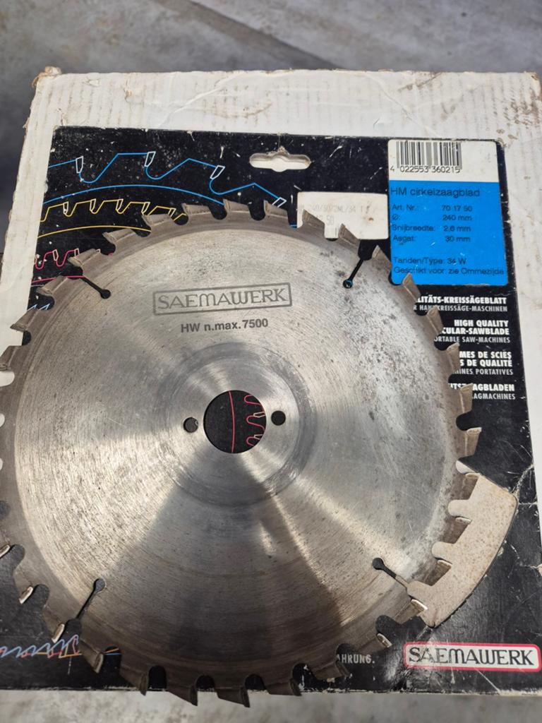 SAEMAWERK HM Cirkelzaagblad 240mm, Doe-het-zelf en Verbouw, Gereedschap | Zaagmachines, Cirkelzaag, 70 mm of meer, Nieuw, Ophalen of Verzenden