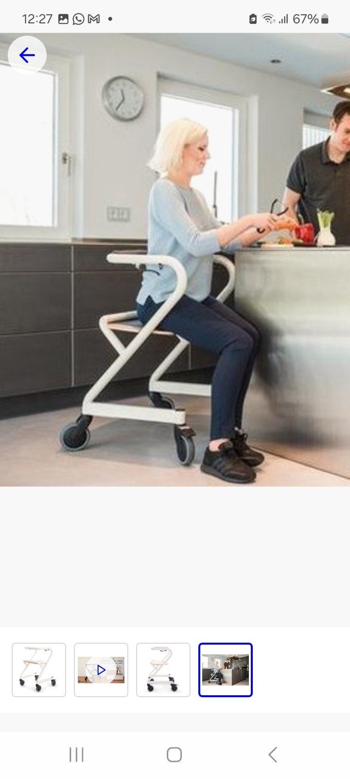 saljol page stevige  binnen rollator, Ophalen of Verzenden, Zo goed als nieuw, Duwrolstoel
