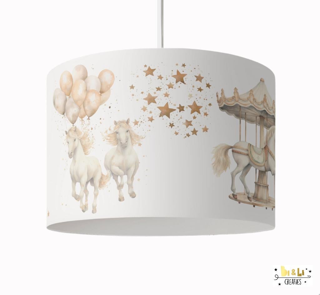 Hanglamp Paarden Carrousel Little Dreamzzz, Bi & Li Creaties, Nieuw, Ophalen of Verzenden, Bilicreaties@gmail.com