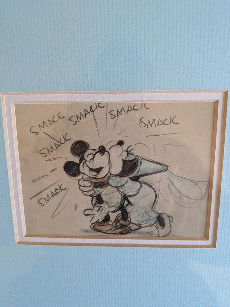 Disney Mickey Mouse 'Brave Little Tailor' Schets 1938, Antiek en Kunst, Ophalen of Verzenden