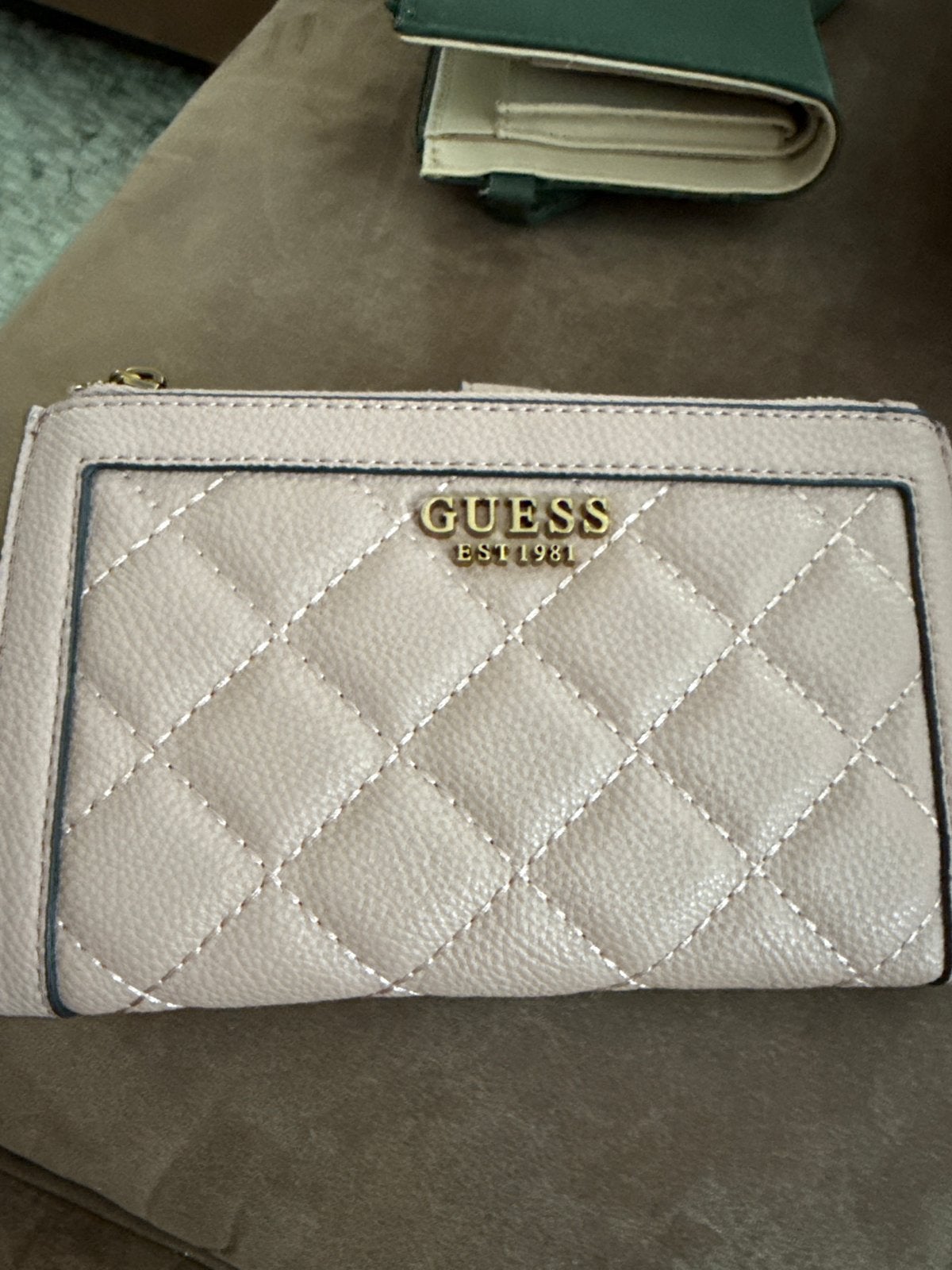 Guess portemonnee roze/beige, Sieraden, Tassen en Uiterlijk, Portemonnees, Ophalen of Verzenden, Zo goed als nieuw, Roze, Guess