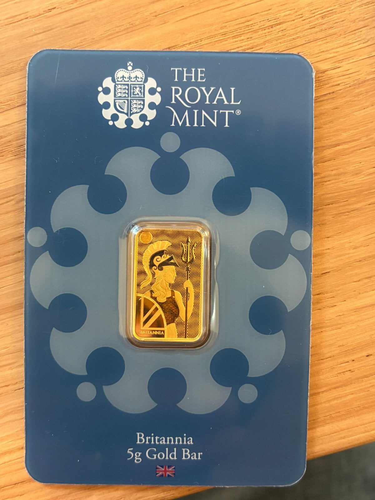 The Royal Mint Britannia 5 gram goudbaar 999,9 goud, Postzegels en Munten, Ophalen of Verzenden, Goud