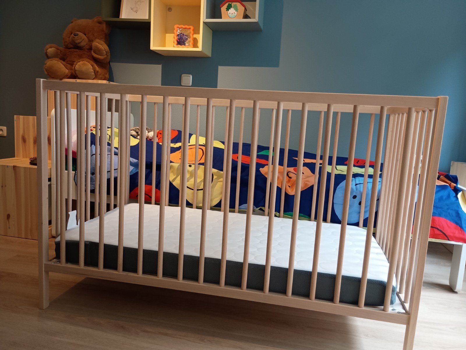 Ikea ledikant, Lattenbodem, 70 tot 85 cm, Zo goed als nieuw, 140 tot 160 cm