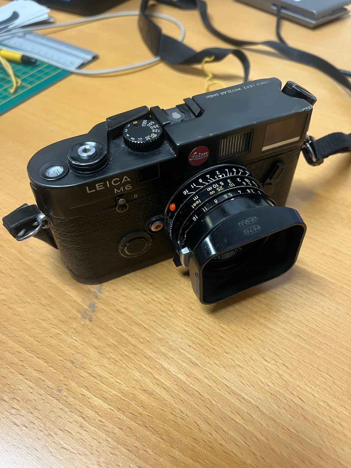 Leica M6 - Summicron-M 35mm f/2 Lens, Audio, Tv en Foto, Fotocamera's Analoog, Ophalen of Verzenden, Gebruikt, Spiegelreflex, Leica