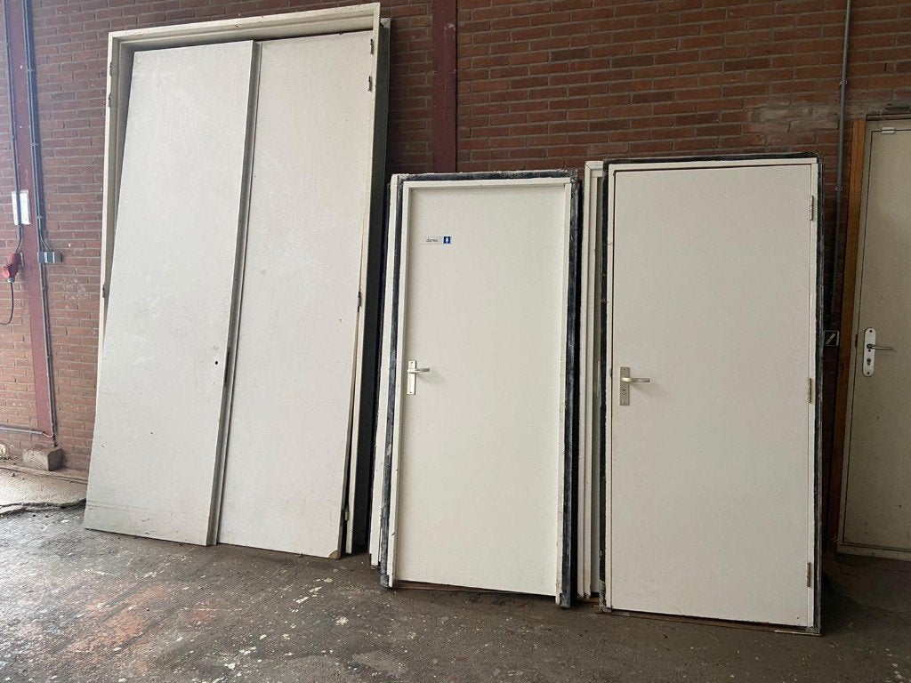 Diverse binnendeuren incl. kozijn vanaf €75/st., Glas, Gebruikt, Binnendeur, 200 tot 215 cm
