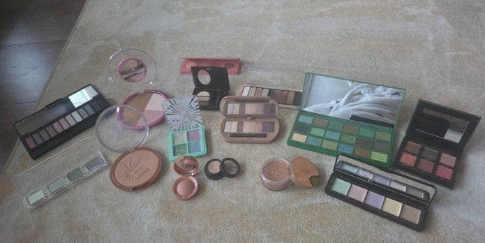 Grote make-up collectie: oogschaduw, blush, bronzer, Ophalen of Verzenden, Zo goed als nieuw, Make-up, Overige kleuren