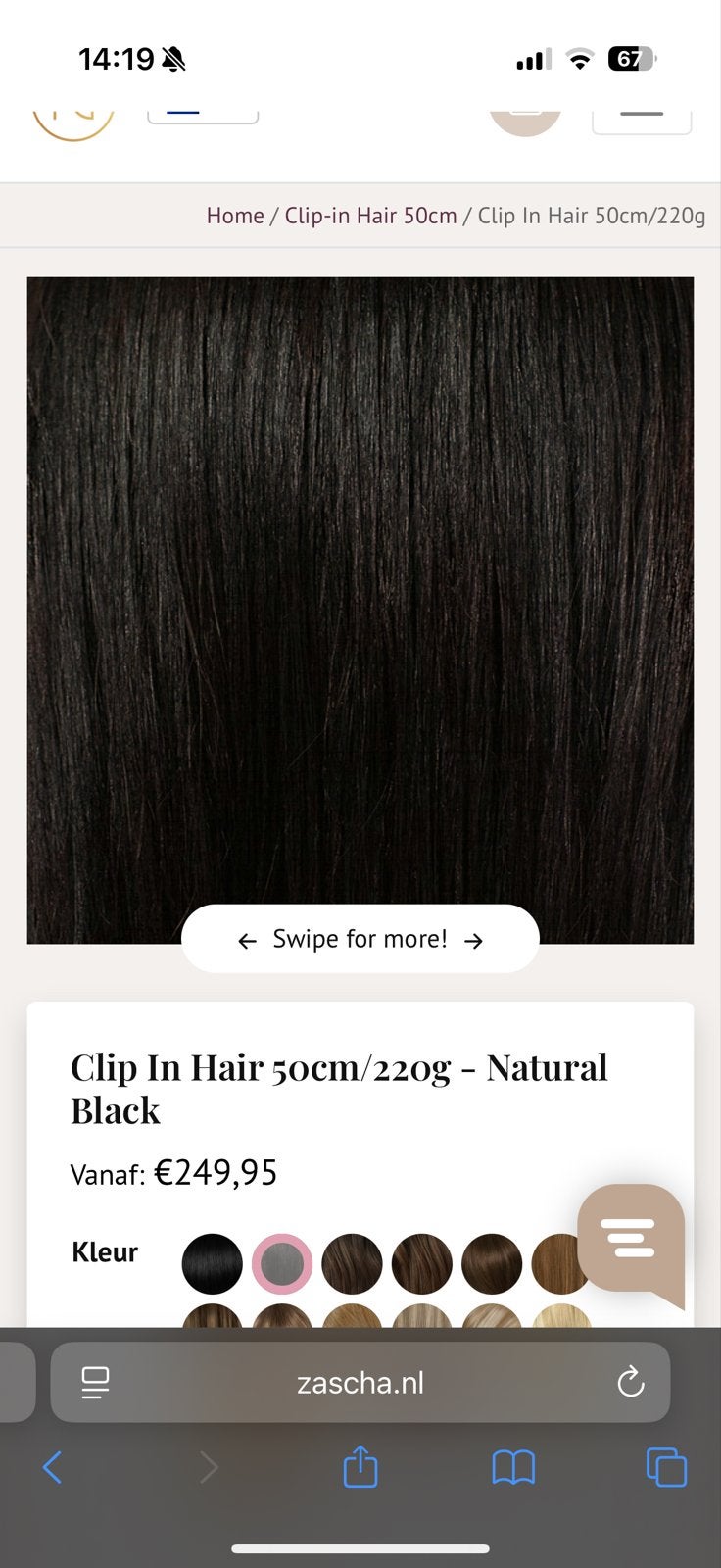 Clip-in Extensions 180 gram, Ophalen of Verzenden, Nieuw, Pruik of Haarverlenging