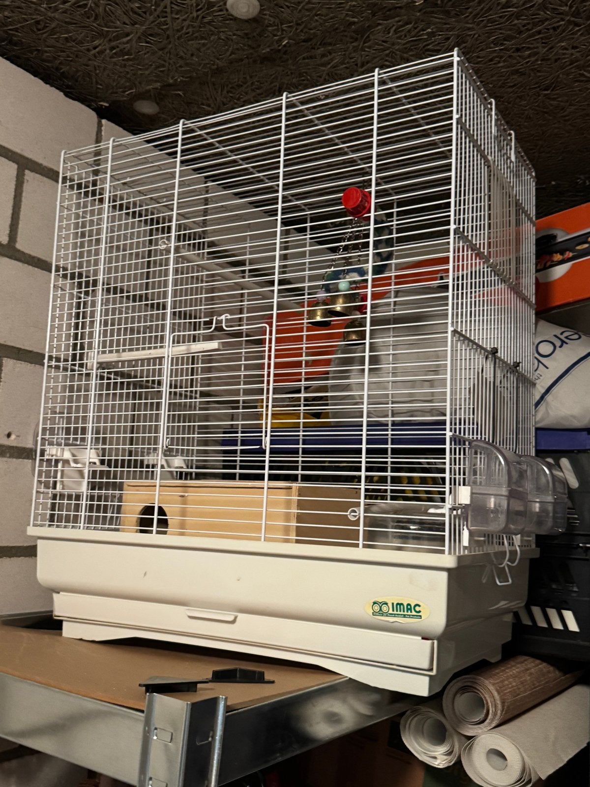 Imac vogelkooi met accessoires, Ophalen, Metaal, Vogelkooi