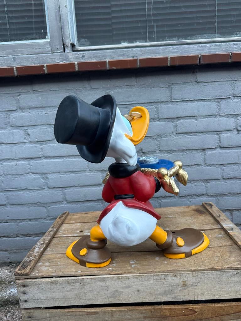 Dagobert Duck Beeldje met Munt - Disney Collectible, Ophalen, Beeldje of Figuurtje, ., Zo goed als nieuw