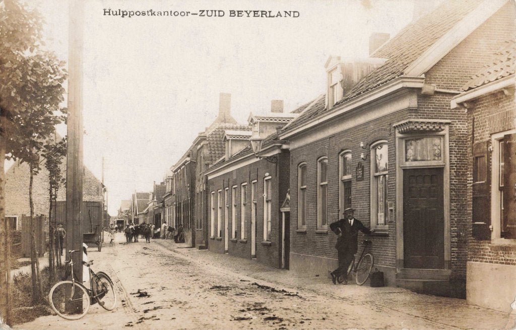 Zuid-Beijerland Postkantoor oude fotokaart B3435, Ophalen, Voor 1920, Zuid-Holland