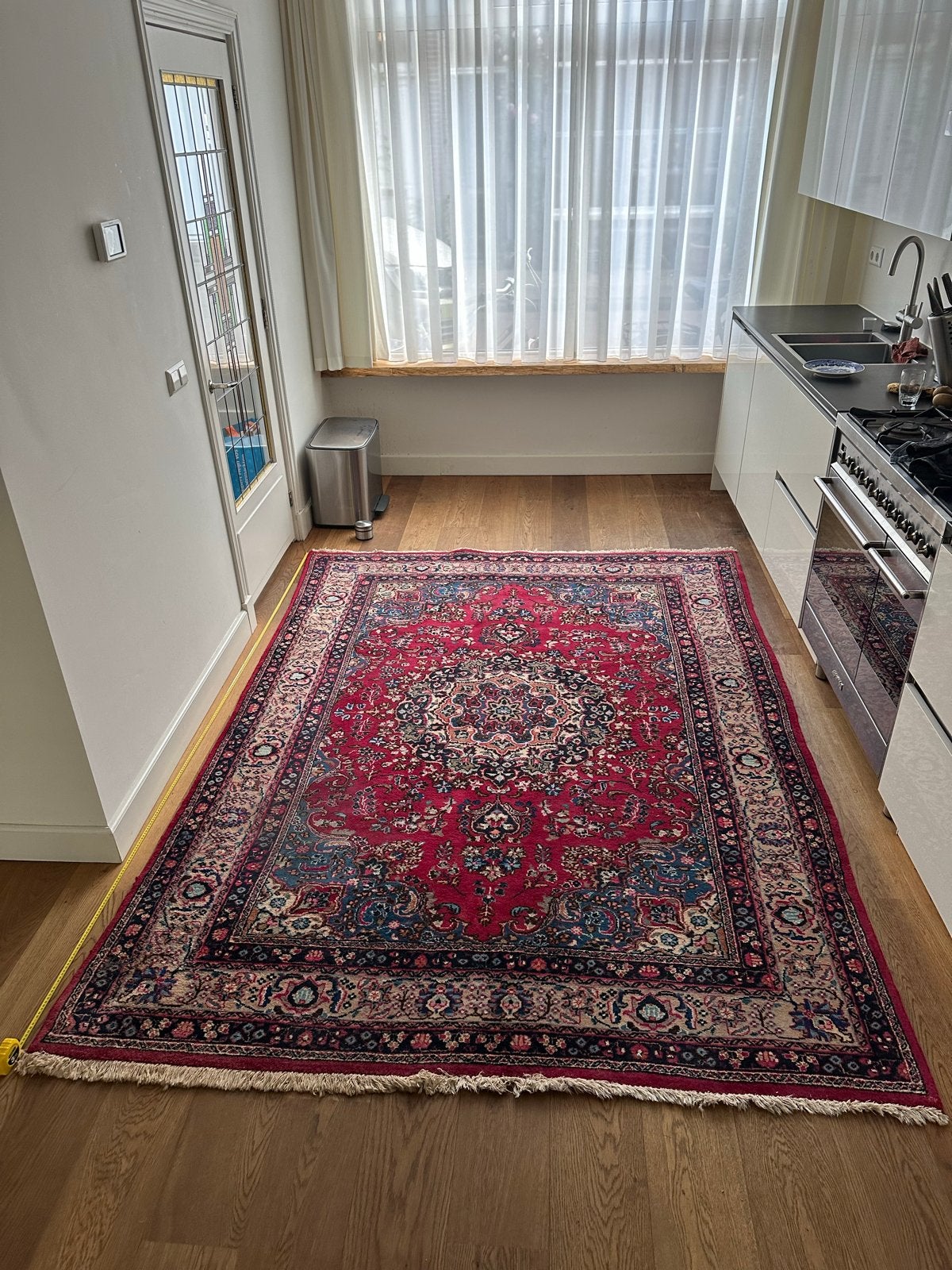 Handgeknoopt Perzisch tapijt – 270 x 198 cm – Kashan stijl, Ophalen, Gebruikt, 150 tot 200 cm, 200 cm of meer