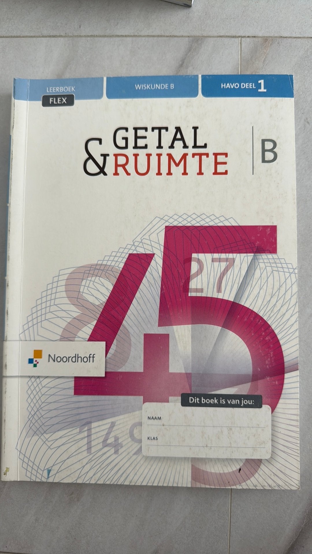Wiskunde B havo deel 1 getal en ruimte, Boeken, Ophalen of Verzenden, Zo goed als nieuw, HAVO