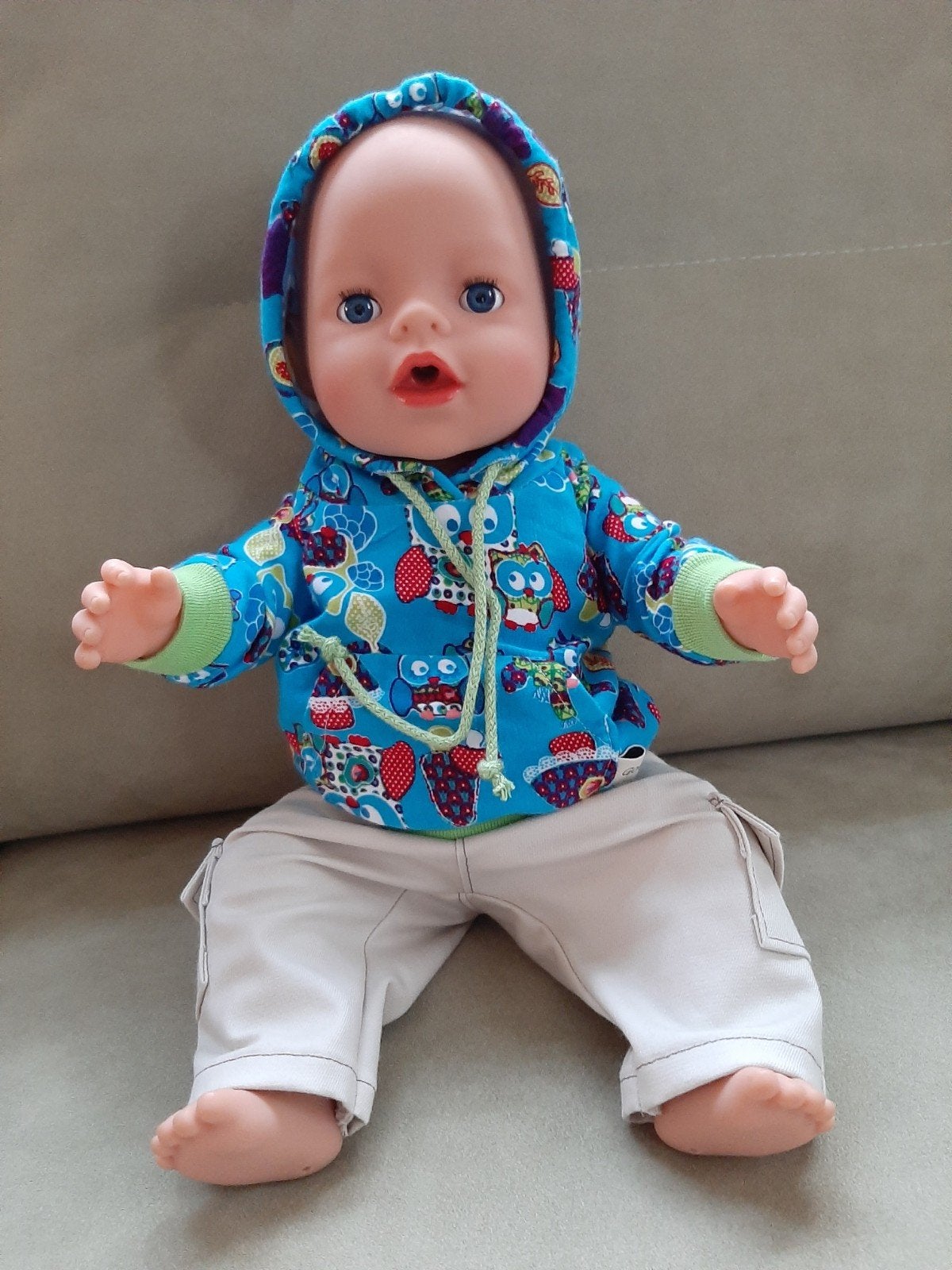 Hoodie en jeans voor babyborn 43 cm, Ophalen, Nieuw, Babypop