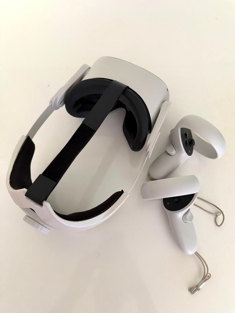 Meta / Oculus Quest 2 VR Headset + Link Cable + Accessoires, Ophalen of Verzenden, Zo goed als nieuw, VR-bril, Pc