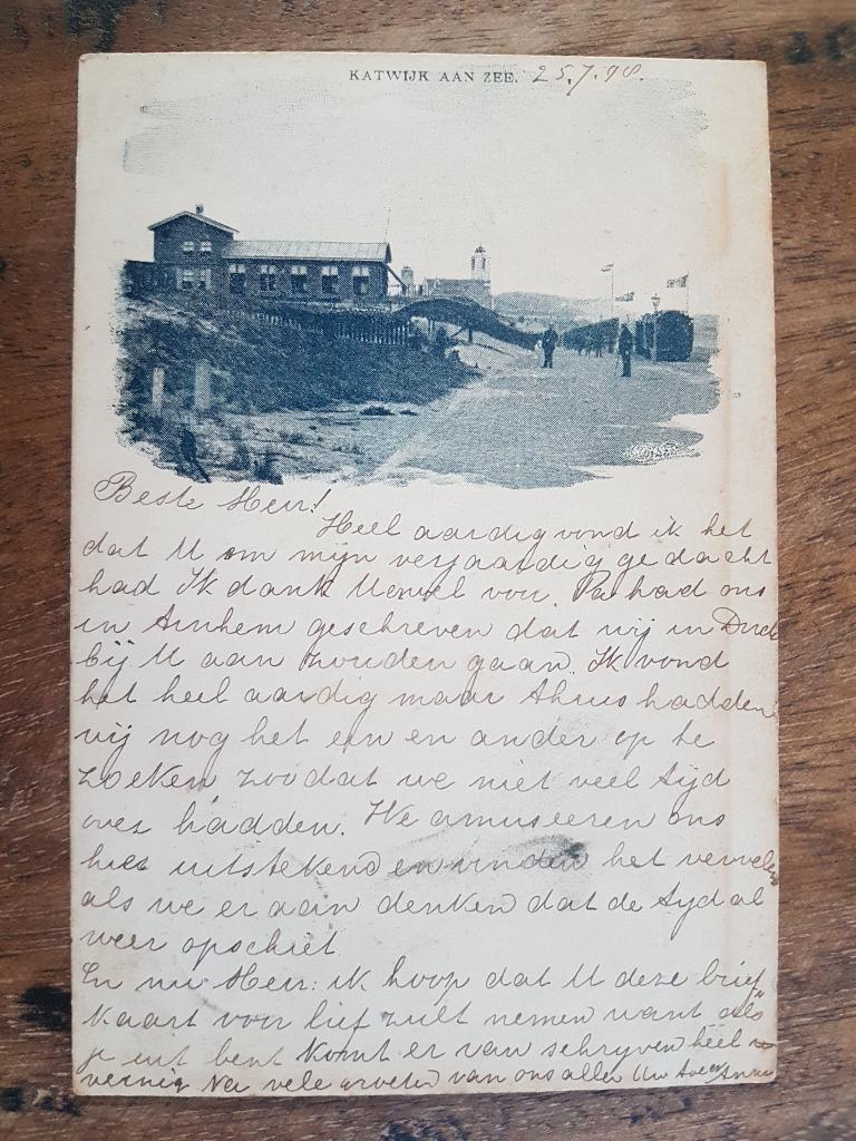 Ansichtkaart Katwijk aan Zee 1898, Ophalen of Verzenden, Voor 1920, Gelopen, Zuid-Holland