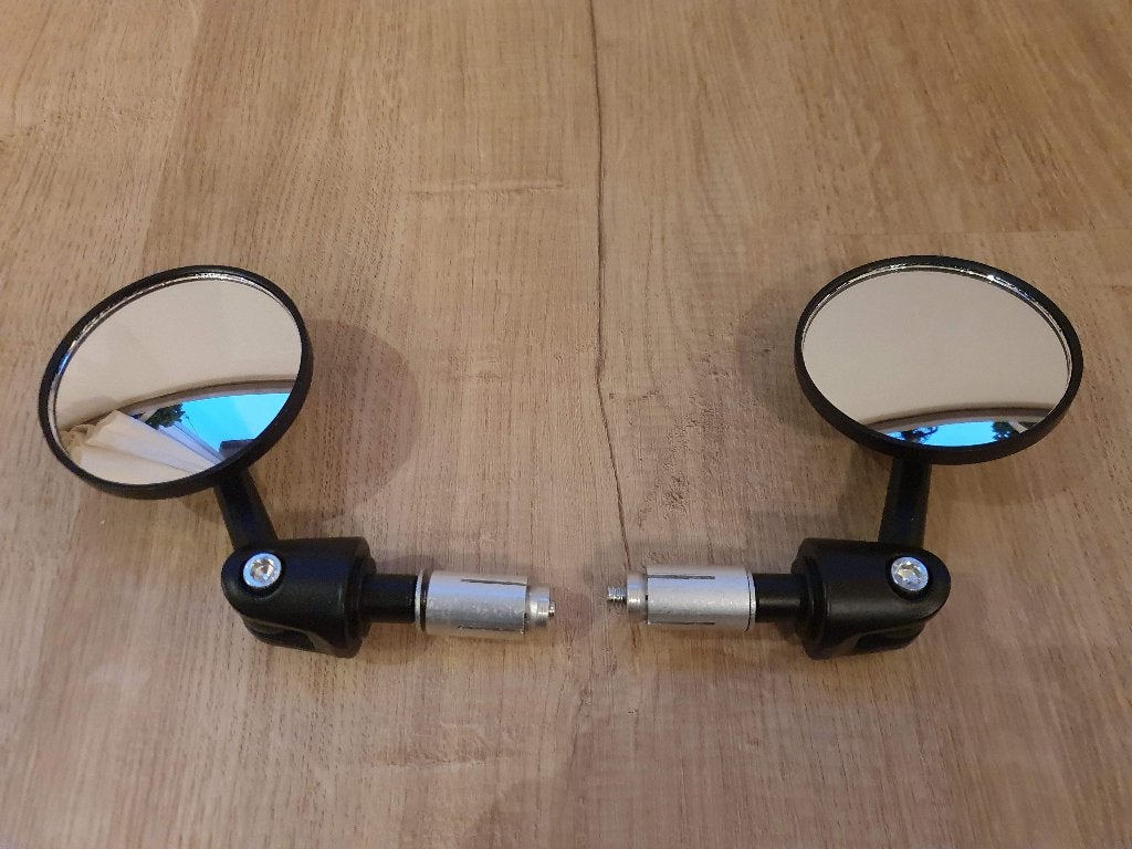 Bar-end spiegels stuureind compact 7cm - nieuw - zwart, Ophalen of Verzenden