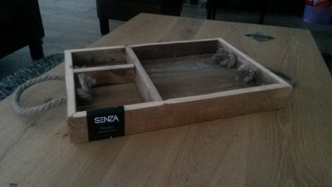 NIEUWE Senza serveerschaal hout Senza houten dienblad hout, Nieuw, Ophalen of Verzenden, Dienblad, Rechthoekig