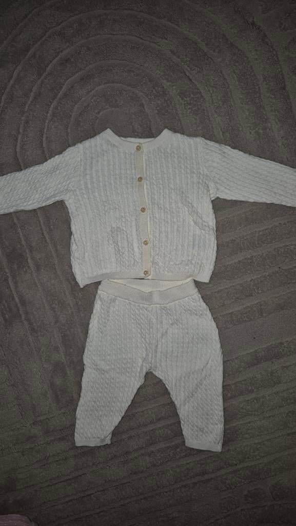 H&M Gebreide set voor baby's - wit maat 62, Ophalen of Verzenden, Zo goed als nieuw, H&M, Jongetje of Meisje