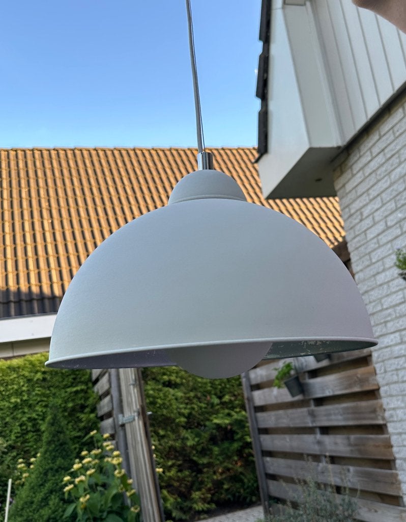Twee lampenkappen wit, Huis en Inrichting, Lampen | Lampenkappen, Ophalen, Gebruikt, Wit, Rond