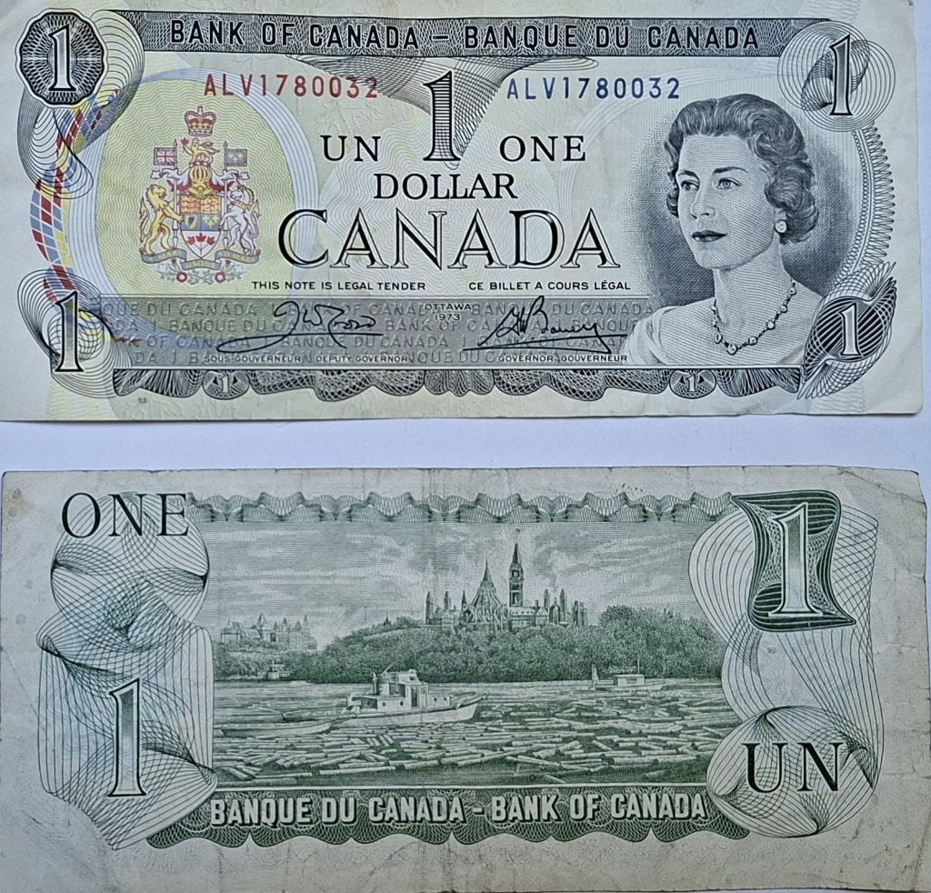 Canadese 1 Dollar bankbiljet (1973)., Postzegels en Munten, Bankbiljetten | Amerika, Ophalen of Verzenden, Noord-Amerika, Los biljet