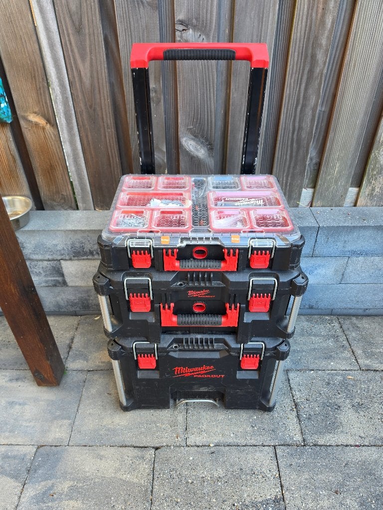 Milwaukee packout trolley, Doe-het-zelf en Verbouw, Ophalen, Gebruikt